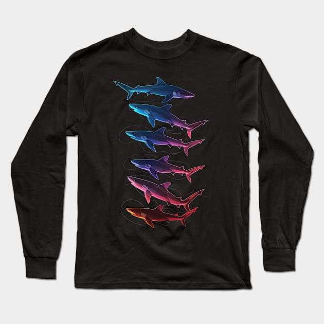 Shark Thriving Thresher Long Sleeve T-Shirt by Mckenna Paucek